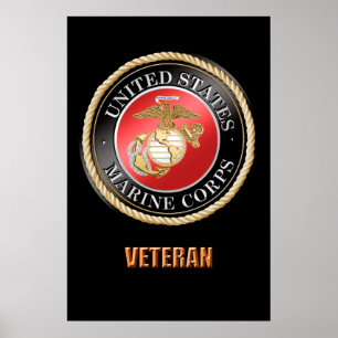 Usmc-veteranaffisch Poster