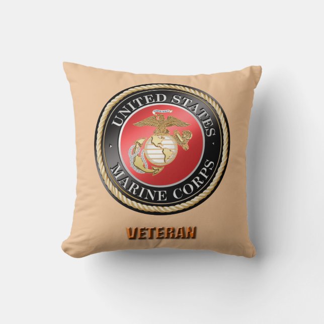Usmc-veterandekorativ kudde (Framsida)