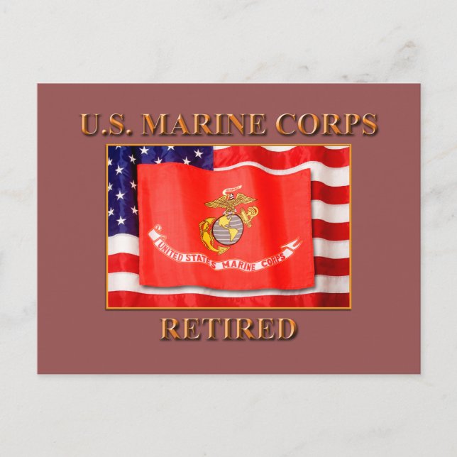 USMC-vykort som dragits in Vykort (Framsida)