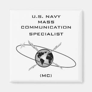 USN MASS KOMMUNIKATION SPECIALIST SQUARE MAGNET