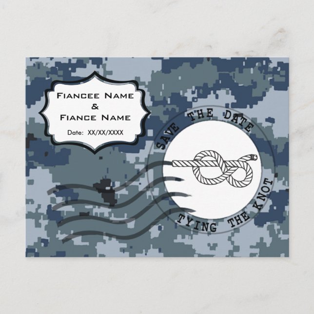 USN Navy Förlovning och Bröllop Meddelande Vykort (Framsida)
