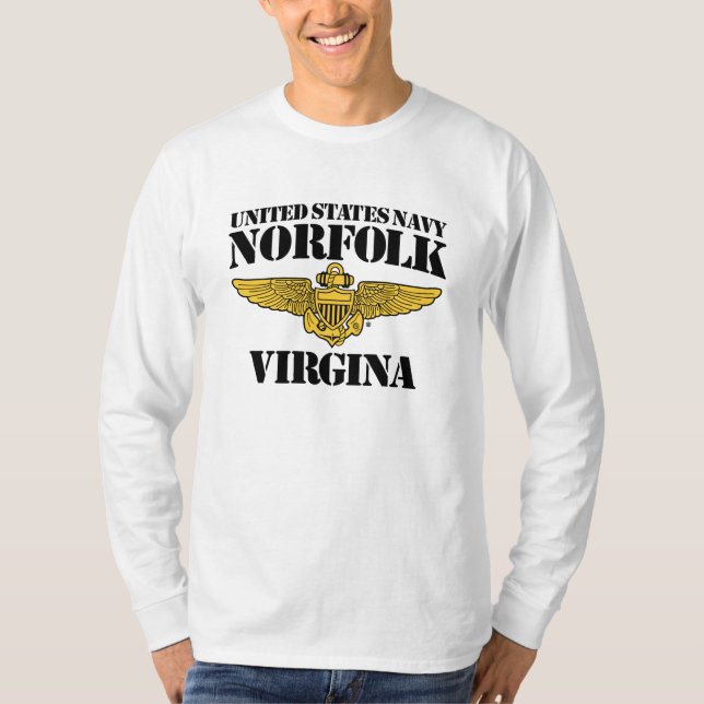 USN Norfolk Virgina T-Shirt (Framsida)