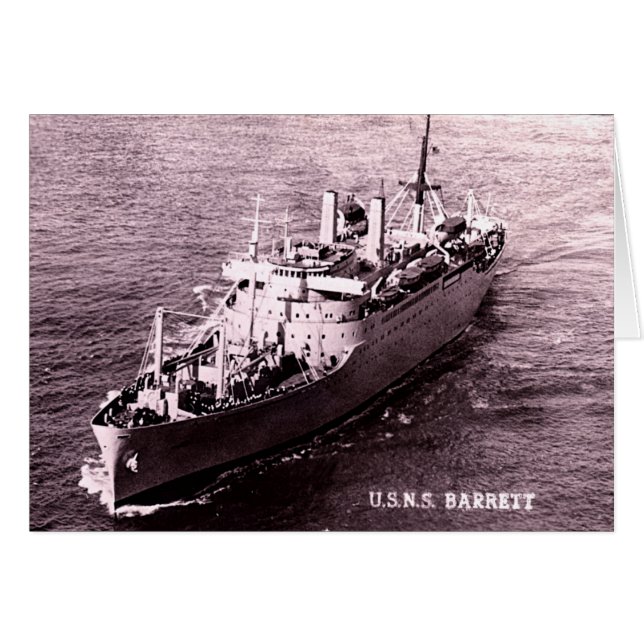 USNS Barrett Hälsningskort (Framsidan Horizontal)