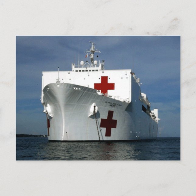 USNS Mercy Hospital Frakt Vykort (Framsida)