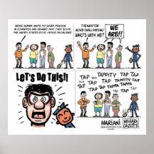 USPS Editorial Tecknad Poster