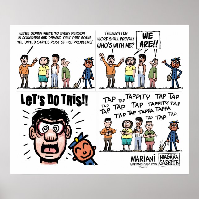 USPS Editorial Tecknad Poster (Framsidan)