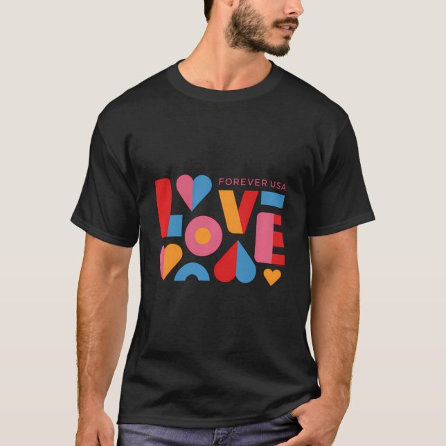 Usps Forever Usa Kärlek T Shirt (Framsida)