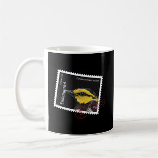 Usps-utrotningshotade arter Golden-Cheeked Warbler Kaffemugg