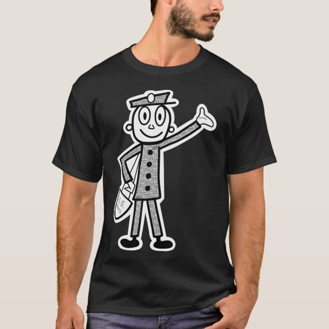 USPS Zip Sticker T Shirt (Framsida)