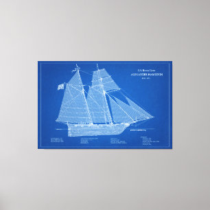 USRC Alexander Hamilton - ABD Canvastryck