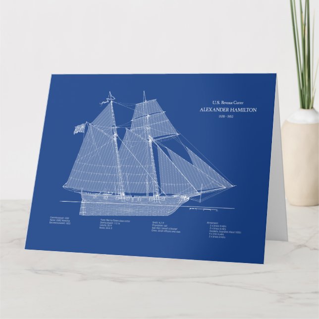 USRC Alexander Hamilton - ABD Tack Kort (Framsida)