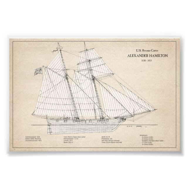 USRC Alexander Hamilton - SBD Fototryck (Framsidan)