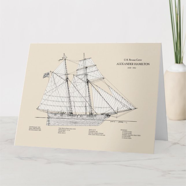 USRC Alexander Hamilton - SBD Tack Kort (Framsida)