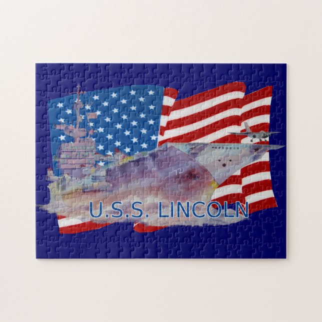 USS Abraham Lincoln CVN-72 Puzzle Pussel (Horisontell)