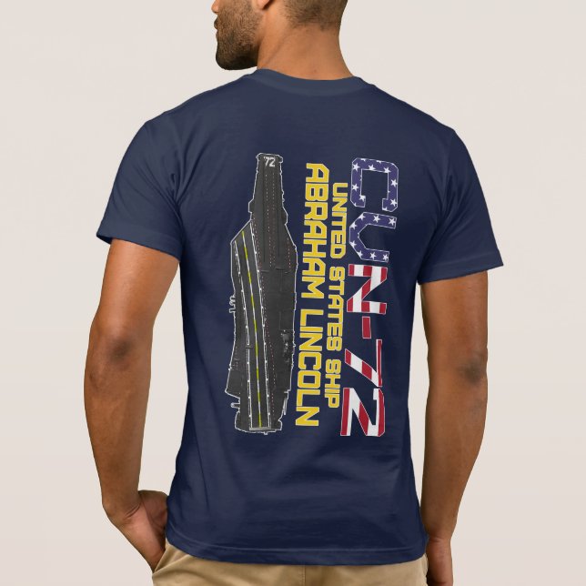 USS ABRAHAM LINCOLN CVN-72 T-Shirt (Baksida)