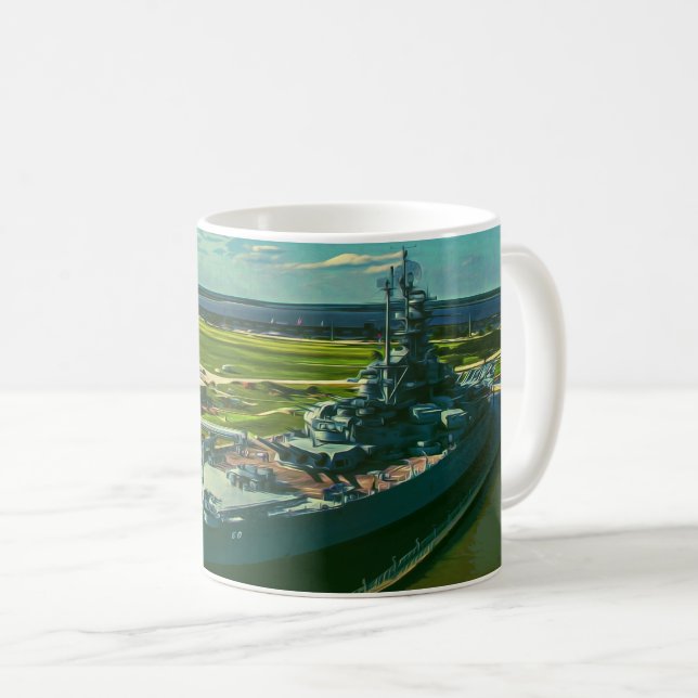 USS ALABAMA BATTLESHIP - MOBILE ALABAMA USA KAFFEMUGG (Framsida höger)