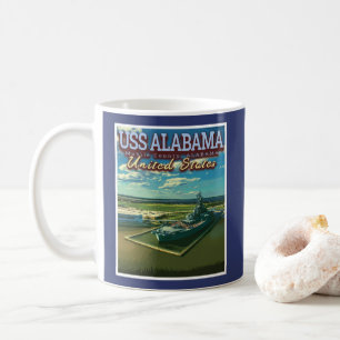 USS ALABAMA BATTLESHIP - MOBILE ALABAMA USA KAFFEMUGG
