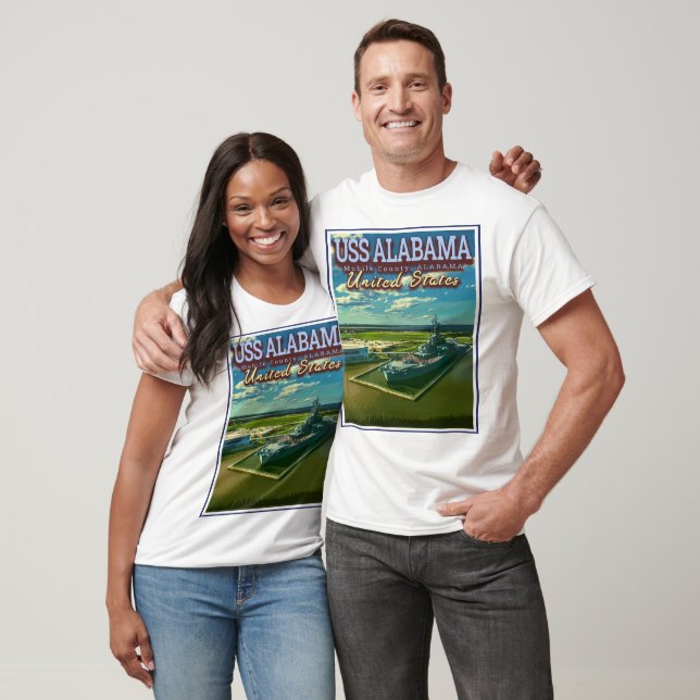 USS ALABAMA BATTLESHIP - MOBILE ALABAMA USA T SHIRT (Unisex)