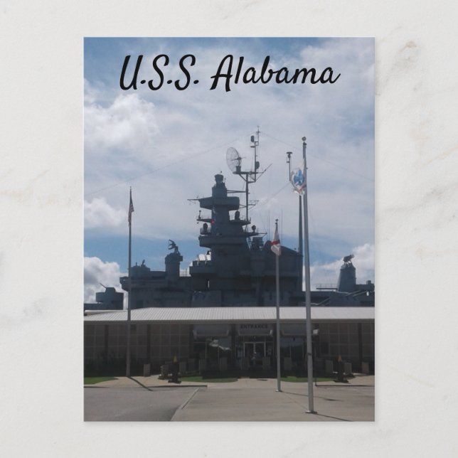 USS Alabama Battleship Museum - Mobile, AL Vykort (Framsida)