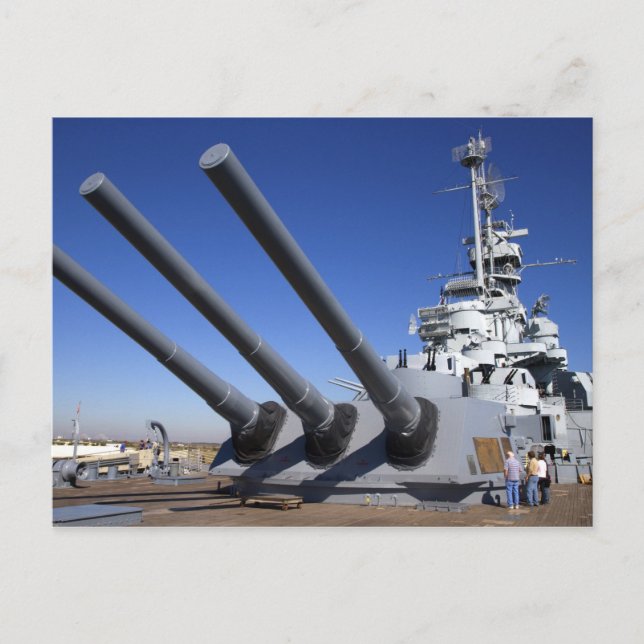 USS Alabama Battleshöft vid Battleship Memorial 2 Vykort (Framsida)