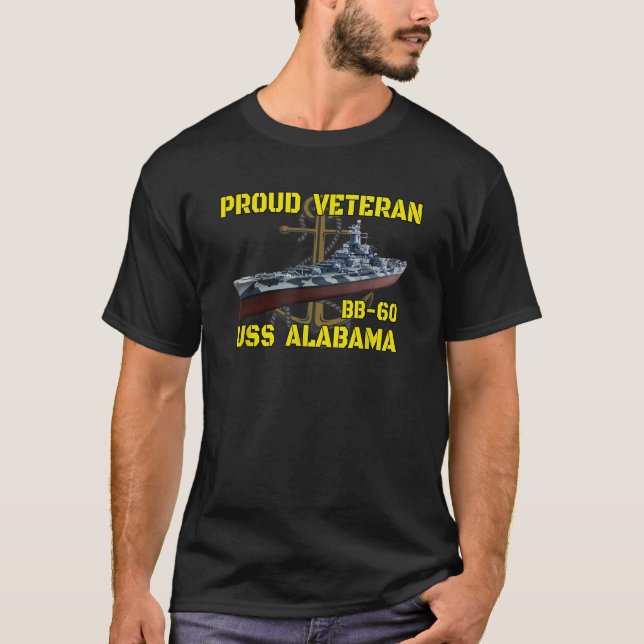 USS Alabama BB 60 Battleship Veterans Day Far G T Shirt (Framsida)