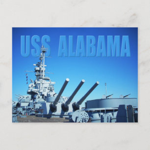 USS Alabama (BB-60), Mobile, AL Vykort