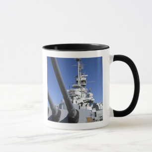 USS Alabama slagskepp på slagskeppsmminnesmärke Mugg