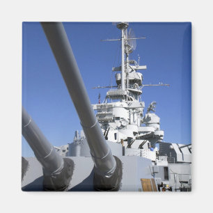 USS Alabama slagskepp vid Battleship Memorial Magnet