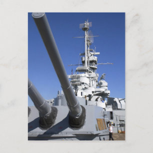 USS Alabama slagskepp vid Battleship Memorial Vykort