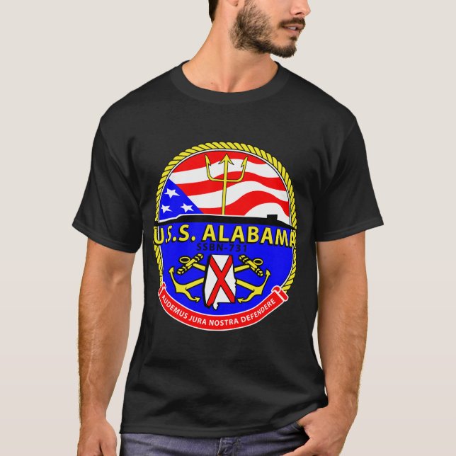 USS Alabama Tee Shirt (Framsida)