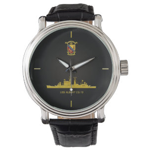 USS ALBANY CG-10 WRIST WATCH ARMBANDSUR