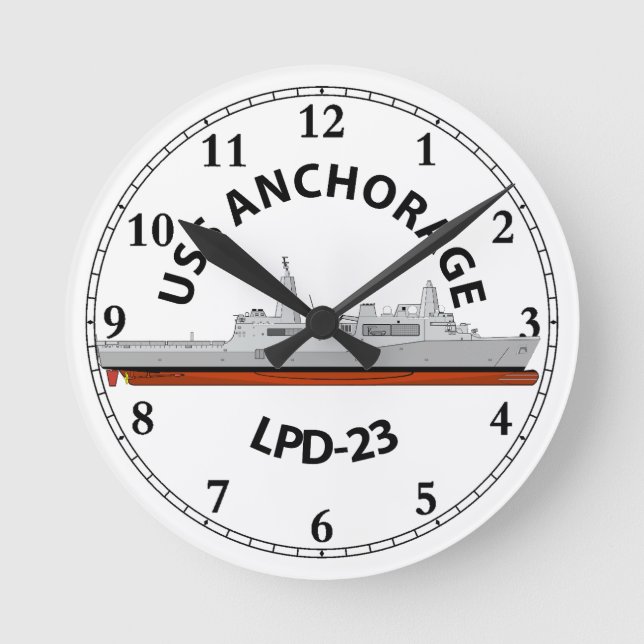 USS ANCHORAGE, LPD-23, SAN ANTONIO RUND KLOCKA (Framsida)