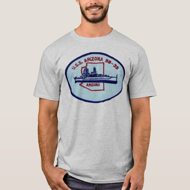 USS Arizona (BB-39) T Shirt (Framsida)