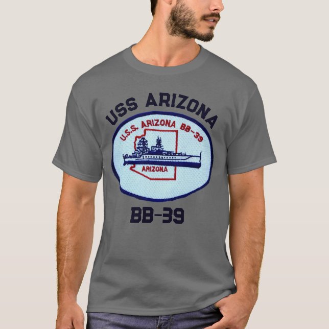 USS Arizona (BB-39)  T Shirt (Framsida)