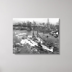 USS Arizona-förpackad arbetsyta poster 19" x 25" Canvastryck