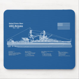 USS Arizona - Frakt Blueprint Plans ABD Musmatta