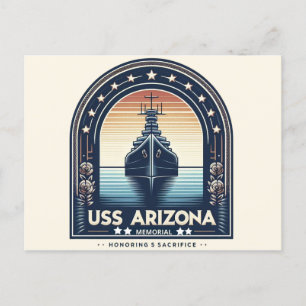 USS Arizona Memorial: En hyllning till Heroic Sacr Helg Vykort