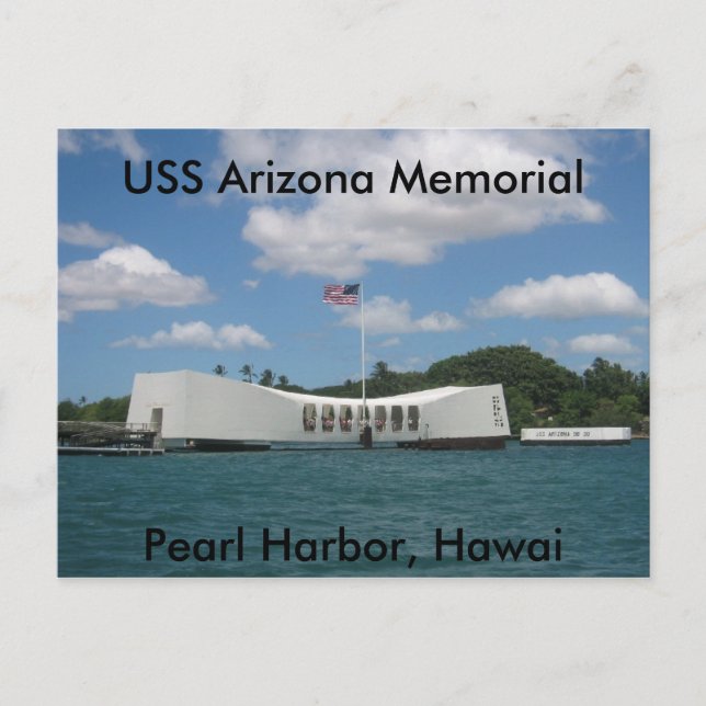 USS Arizona Memorial, Pearl Harbour, Hawai Vykort (Framsida)