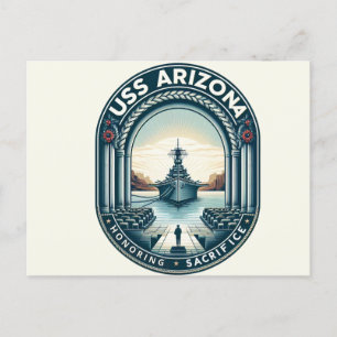 USS Arizona-minnesmärket: En hyllning till heroisk Helg Vykort