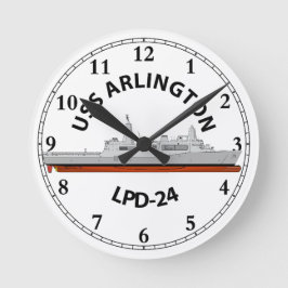 USS ARLINGTON, LPD-24, SAN ANTONIO RUND KLOCKA