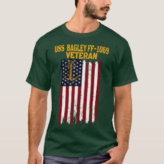 USS Bagley FF1069 Frigate Veterans Day Fars dag T Shirt