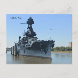 USS Battleship Texas Postcard Vykort
