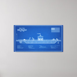 USS-bildskärm - Frakt-blåsningsplaner ABD Canvastryck
