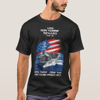 USS Bon Homme Richard CVA31 Aircraft Carrier Veter T Shirt