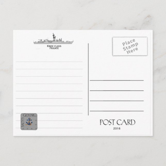USS BOWEN DE-1079 /FF-1079 FRIGATE POSTCARD VYKORT (Baksida)