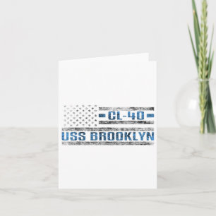 Uss Brooklyn Världskrig Cruiser Cl-40 US Army Kort