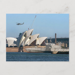 USS Canberra i Sydney Vykort