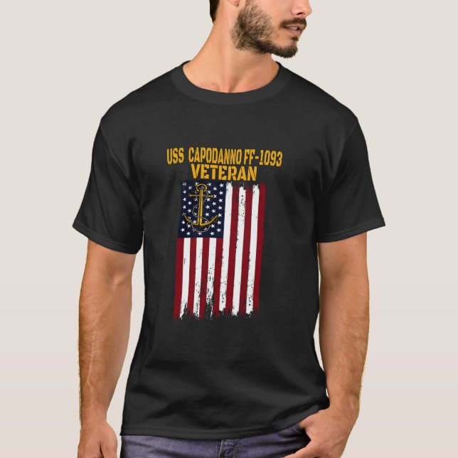 USS Capodanno FF 1093 Frigate Veterans Day Far T Shirt (Framsida)