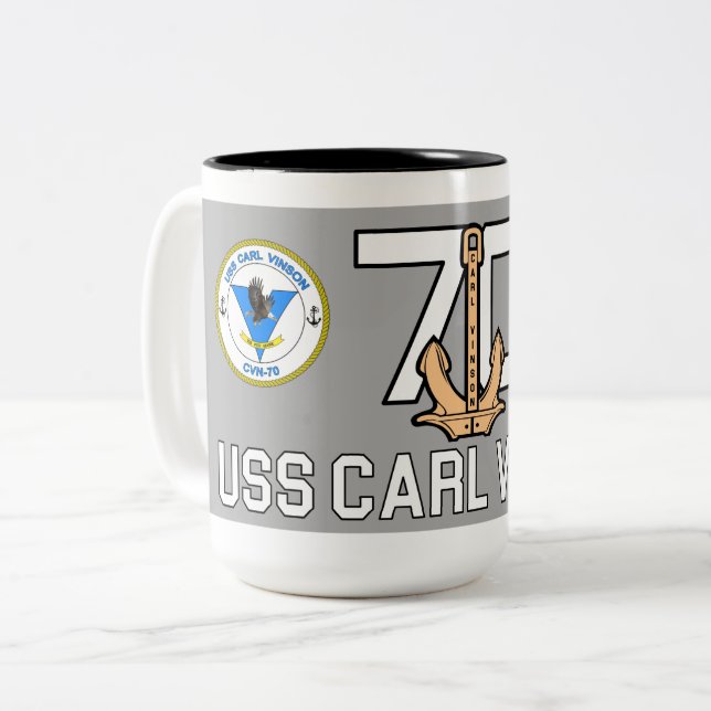 USS CARL VINSON MUGG CVN-70 STYRKA FRÅN HAVET (Framsida vänster)