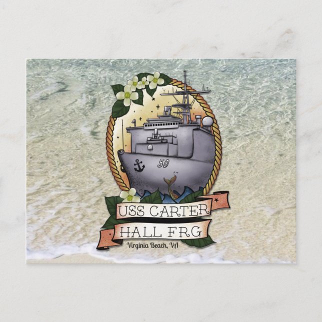 USS Carter Hall FRG-vykort Vykort (Framsida)